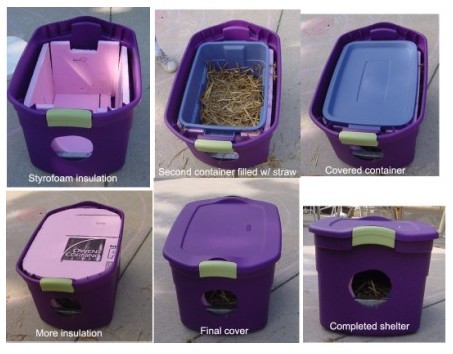 DIY Insullated shelter for homeless cats